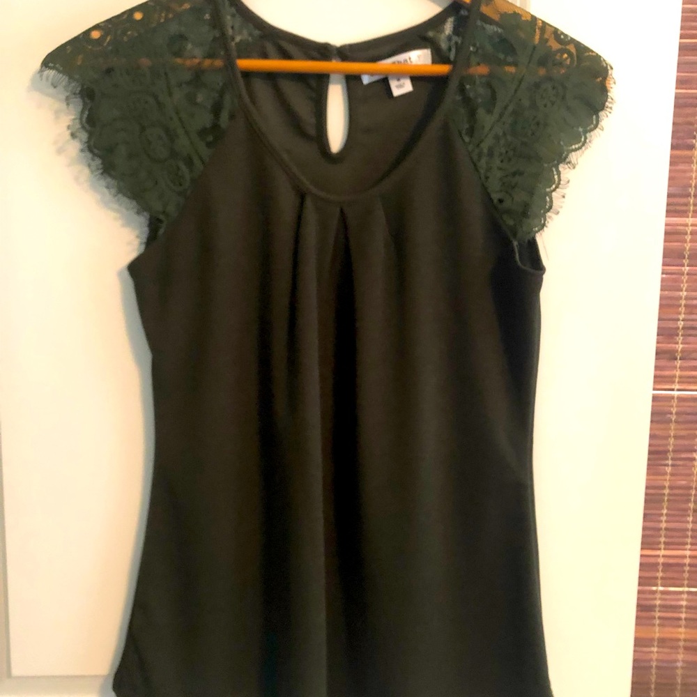 Olive green top